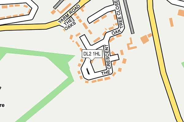 DL2 1HL map - OS OpenMap – Local (Ordnance Survey) DL2 1HL map - OS OpenMap – Local (Ordnance Survey)
