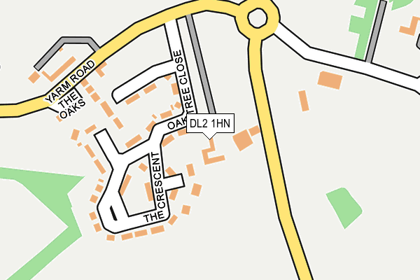 DL2 1HN map - OS OpenMap – Local (Ordnance Survey) DL2 1HN map - OS OpenMap – Local (Ordnance Survey)