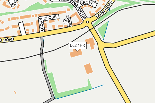 DL2 1HR map - OS OpenMap – Local (Ordnance Survey) DL2 1HR map - OS OpenMap – Local (Ordnance Survey)