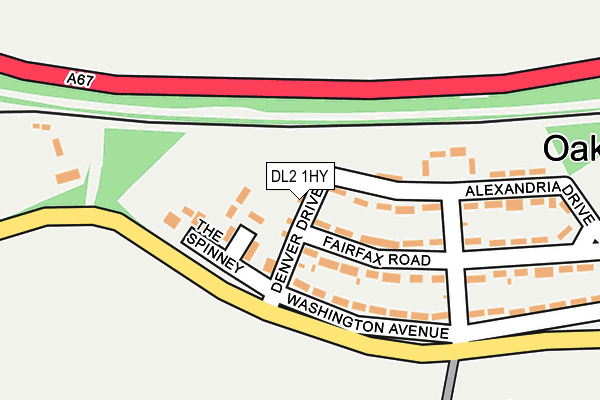 DL2 1HY map - OS OpenMap – Local (Ordnance Survey) DL2 1HY map - OS OpenMap – Local (Ordnance Survey)