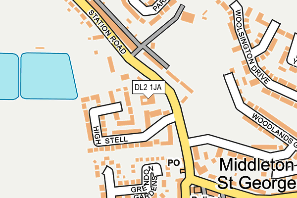 DL2 1JA map - OS OpenMap – Local (Ordnance Survey) DL2 1JA map - OS OpenMap – Local (Ordnance Survey)