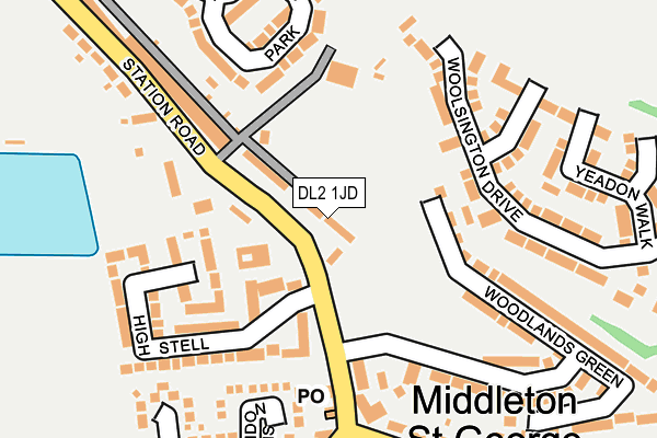 DL2 1JD map - OS OpenMap – Local (Ordnance Survey) DL2 1JD map - OS OpenMap – Local (Ordnance Survey)