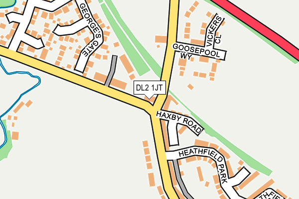 DL2 1JT map - OS OpenMap – Local (Ordnance Survey) DL2 1JT map - OS OpenMap – Local (Ordnance Survey)