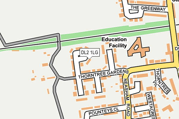 DL2 1LG map - OS OpenMap – Local (Ordnance Survey) DL2 1LG map - OS OpenMap – Local (Ordnance Survey)