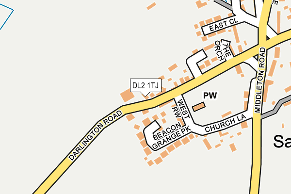 DL2 1TJ map - OS OpenMap – Local (Ordnance Survey) DL2 1TJ map - OS OpenMap – Local (Ordnance Survey)