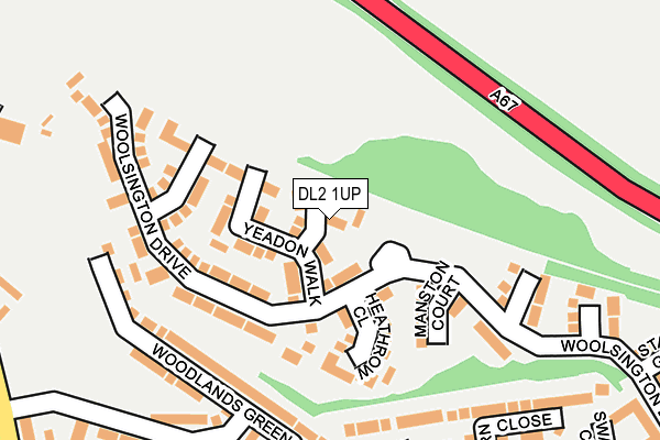 DL2 1UP map - OS OpenMap – Local (Ordnance Survey) DL2 1UP map - OS OpenMap – Local (Ordnance Survey)