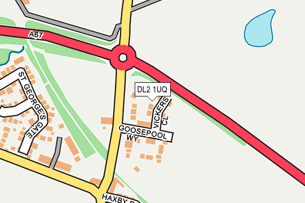DL2 1UQ map - OS OpenMap – Local (Ordnance Survey) DL2 1UQ map - OS OpenMap – Local (Ordnance Survey)
