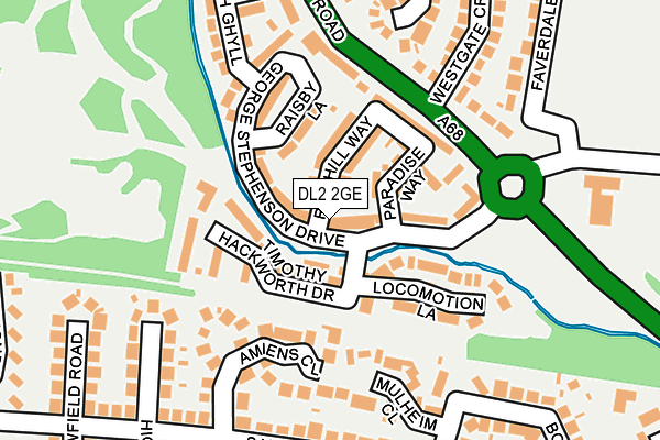 DL2 2GE map - OS OpenMap – Local (Ordnance Survey) DL2 2GE map - OS OpenMap – Local (Ordnance Survey)