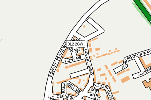 DL2 2GW map - OS OpenMap – Local (Ordnance Survey) DL2 2GW map - OS OpenMap – Local (Ordnance Survey)