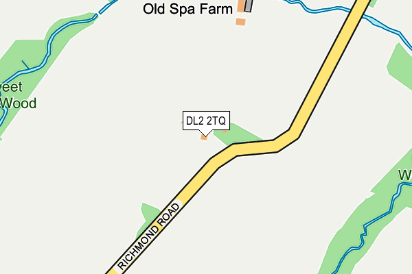 DL2 2TQ map - OS OpenMap – Local (Ordnance Survey) DL2 2TQ map - OS OpenMap – Local (Ordnance Survey)