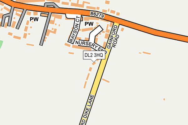 DL2 3HQ map - OS OpenMap – Local (Ordnance Survey) DL2 3HQ map - OS OpenMap – Local (Ordnance Survey)