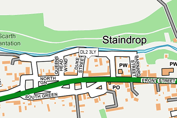 DL2 3LY map - OS OpenMap – Local (Ordnance Survey) DL2 3LY map - OS OpenMap – Local (Ordnance Survey)