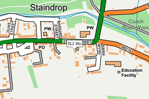DL2 3NJ map - OS OpenMap – Local (Ordnance Survey) DL2 3NJ map - OS OpenMap – Local (Ordnance Survey)