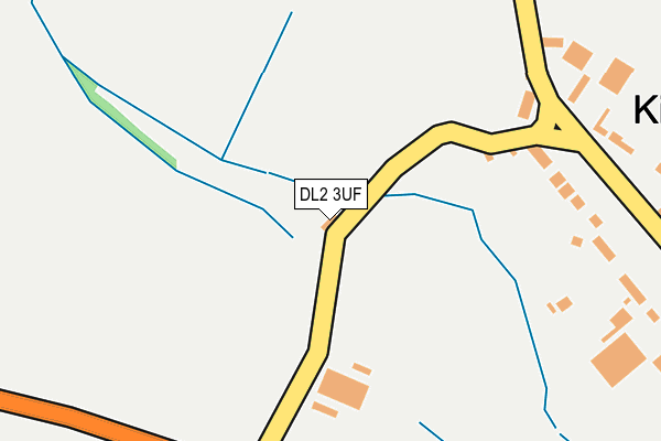DL2 3UF map - OS OpenMap – Local (Ordnance Survey) DL2 3UF map - OS OpenMap – Local (Ordnance Survey)