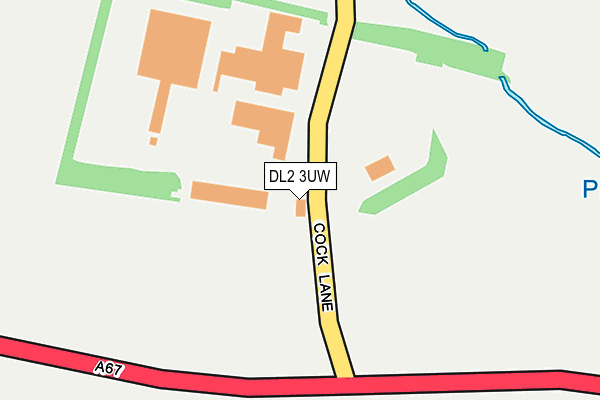DL2 3UW map - OS OpenMap – Local (Ordnance Survey) DL2 3UW map - OS OpenMap – Local (Ordnance Survey)