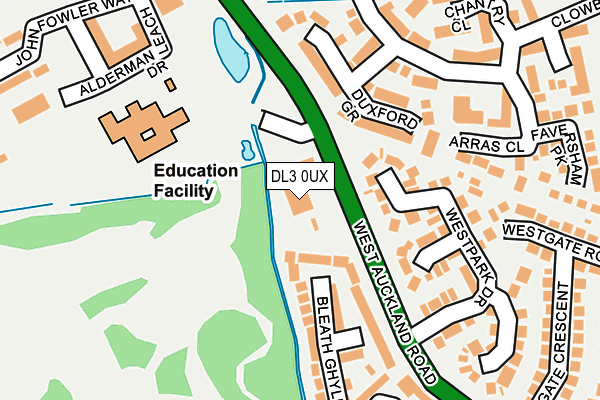 DL3 0UX map - OS OpenMap – Local (Ordnance Survey) DL3 0UX map - OS OpenMap – Local (Ordnance Survey)