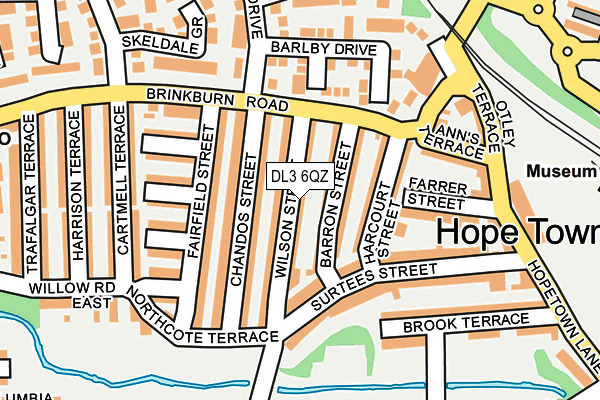 DL3 6QZ map - OS OpenMap – Local (Ordnance Survey)