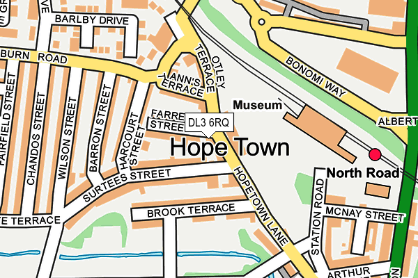 DL3 6RQ map - OS OpenMap – Local (Ordnance Survey)