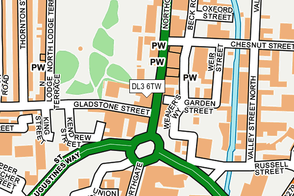 DL3 6TW map - OS OpenMap – Local (Ordnance Survey) DL3 6TW map - OS OpenMap – Local (Ordnance Survey)