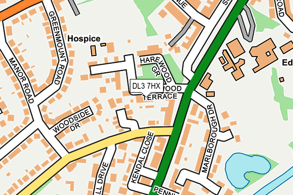 DL3 7HX map - OS OpenMap – Local (Ordnance Survey) DL3 7HX map - OS OpenMap – Local (Ordnance Survey)