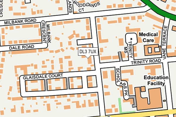 DL3 7UX map - OS OpenMap – Local (Ordnance Survey) DL3 7UX map - OS OpenMap – Local (Ordnance Survey)