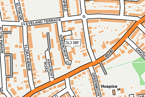 DL3 8BF map - OS OpenMap – Local (Ordnance Survey) DL3 8BF map - OS OpenMap – Local (Ordnance Survey)