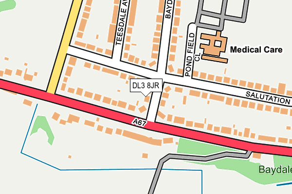 DL3 8JR map - OS OpenMap – Local (Ordnance Survey) DL3 8JR map - OS OpenMap – Local (Ordnance Survey)
