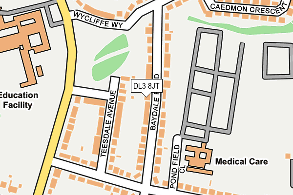DL3 8JT map - OS OpenMap – Local (Ordnance Survey) DL3 8JT map - OS OpenMap – Local (Ordnance Survey)