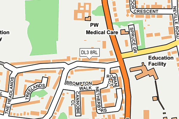 DL3 8RL map - OS OpenMap – Local (Ordnance Survey) DL3 8RL map - OS OpenMap – Local (Ordnance Survey)
