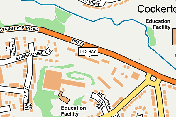DL3 9AY map - OS OpenMap – Local (Ordnance Survey) DL3 9AY map - OS OpenMap – Local (Ordnance Survey)