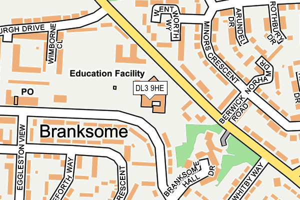 DL3 9HE map - OS OpenMap – Local (Ordnance Survey) DL3 9HE map - OS OpenMap – Local (Ordnance Survey)