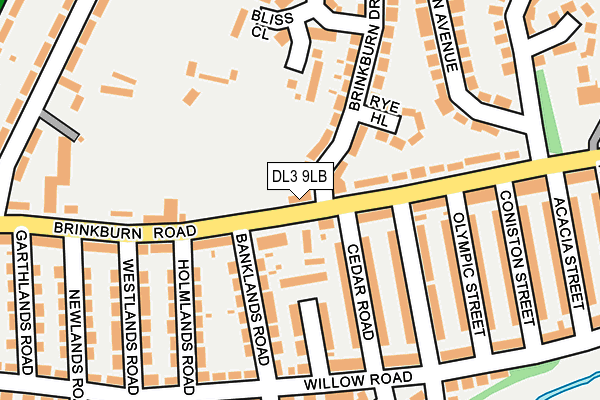 DL3 9LB map - OS OpenMap – Local (Ordnance Survey) DL3 9LB map - OS OpenMap – Local (Ordnance Survey)