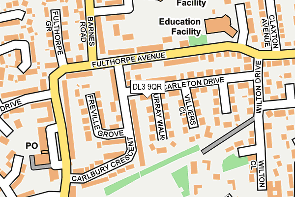 DL3 9QR map - OS OpenMap – Local (Ordnance Survey)