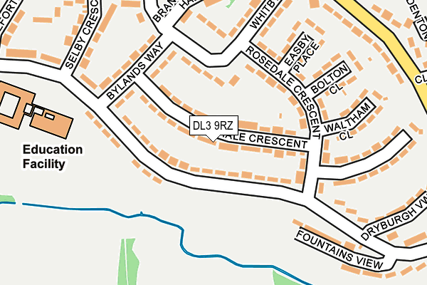 DL3 9RZ map - OS OpenMap – Local (Ordnance Survey) DL3 9RZ map - OS OpenMap – Local (Ordnance Survey)