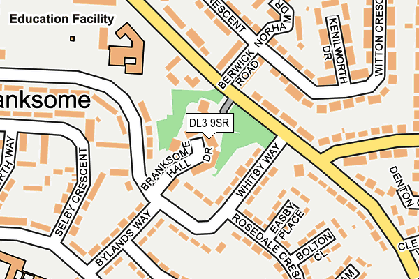 DL3 9SR map - OS OpenMap – Local (Ordnance Survey) DL3 9SR map - OS OpenMap – Local (Ordnance Survey)