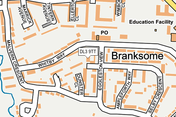 DL3 9TT map - OS OpenMap – Local (Ordnance Survey) DL3 9TT map - OS OpenMap – Local (Ordnance Survey)