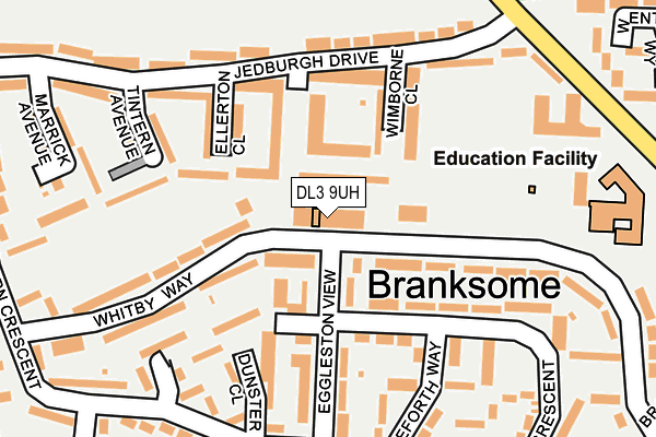 DL3 9UH map - OS OpenMap – Local (Ordnance Survey) DL3 9UH map - OS OpenMap – Local (Ordnance Survey)