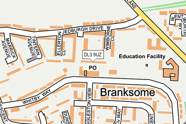 DL3 9UZ map - OS OpenMap – Local (Ordnance Survey) DL3 9UZ map - OS OpenMap – Local (Ordnance Survey)