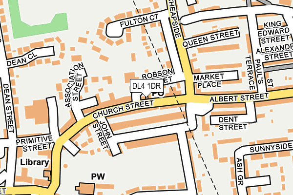 DL4 1DR map - OS OpenMap – Local (Ordnance Survey) DL4 1DR map - OS OpenMap – Local (Ordnance Survey)