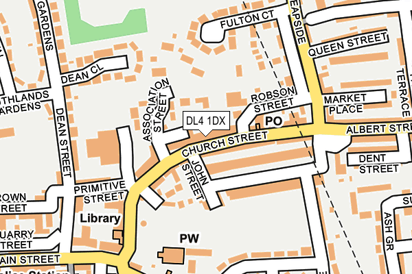 DL4 1DX map - OS OpenMap – Local (Ordnance Survey) DL4 1DX map - OS OpenMap – Local (Ordnance Survey)