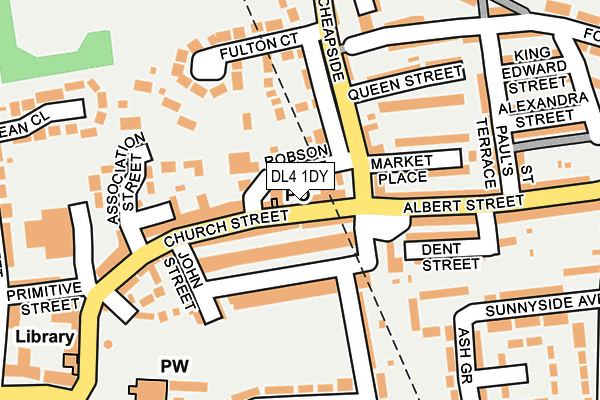 DL4 1DY map - OS OpenMap – Local (Ordnance Survey) DL4 1DY map - OS OpenMap – Local (Ordnance Survey)