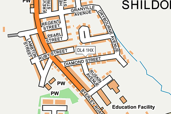 DL4 1HX map - OS OpenMap – Local (Ordnance Survey) DL4 1HX map - OS OpenMap – Local (Ordnance Survey)