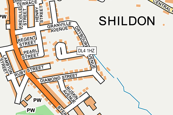 DL4 1HZ map - OS OpenMap – Local (Ordnance Survey) DL4 1HZ map - OS OpenMap – Local (Ordnance Survey)