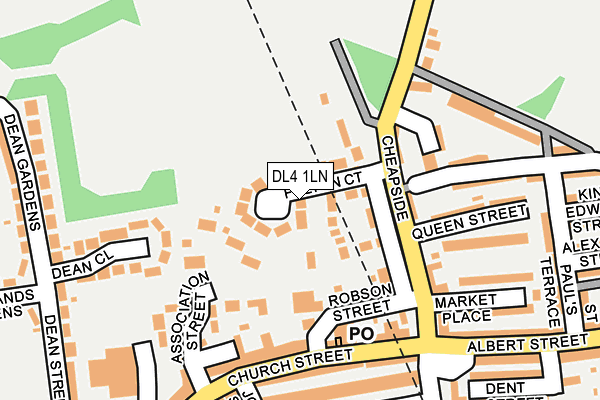 DL4 1LN map - OS OpenMap – Local (Ordnance Survey) DL4 1LN map - OS OpenMap – Local (Ordnance Survey)