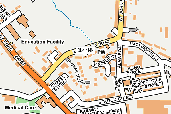 DL4 1NN map - OS OpenMap – Local (Ordnance Survey) DL4 1NN map - OS OpenMap – Local (Ordnance Survey)