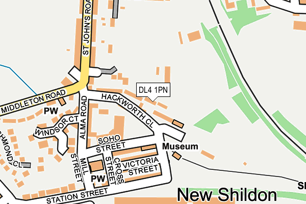 DL4 1PN map - OS OpenMap – Local (Ordnance Survey) DL4 1PN map - OS OpenMap – Local (Ordnance Survey)