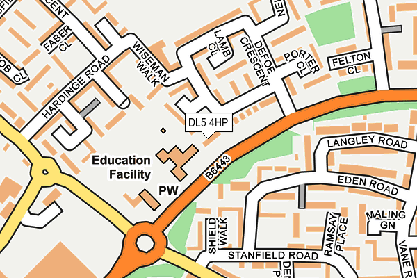DL5 4HP map - OS OpenMap – Local (Ordnance Survey) DL5 4HP map - OS OpenMap – Local (Ordnance Survey)
