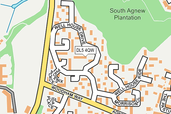 DL5 4QW map - OS OpenMap – Local (Ordnance Survey) DL5 4QW map - OS OpenMap – Local (Ordnance Survey)