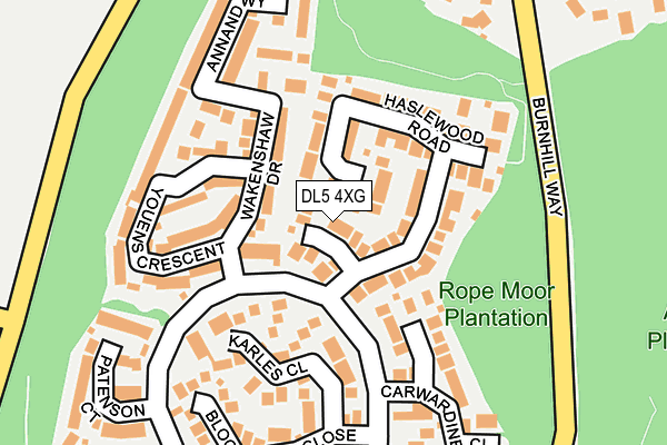 DL5 4XG map - OS OpenMap – Local (Ordnance Survey) DL5 4XG map - OS OpenMap – Local (Ordnance Survey)