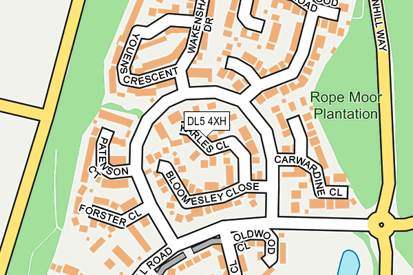 DL5 4XH map - OS OpenMap – Local (Ordnance Survey) DL5 4XH map - OS OpenMap – Local (Ordnance Survey)